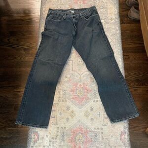 Eddie Bauer Men's Black Relaxed Straight-Leg Jeans
